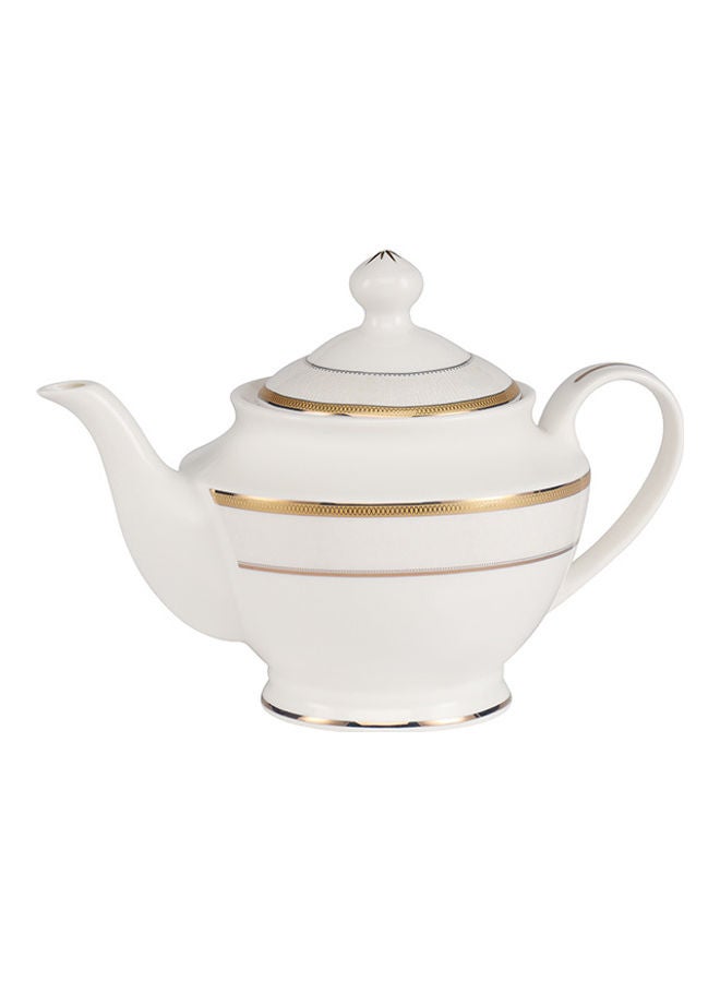 83-Piece Premium Bone China Dinner Set With 2X36Cm Oval Plates,12X25Cm Dinner Plates,12X22Cm Soup Plates,12X20Cm Flat Plates,2X23Cm Salad Bowls,12X14Cm Bowls,12X200ml Cups & Saucers,Salt & Pepper Pots,Creamer,Sugar & Tea Pot,Serves 12,White Premium
