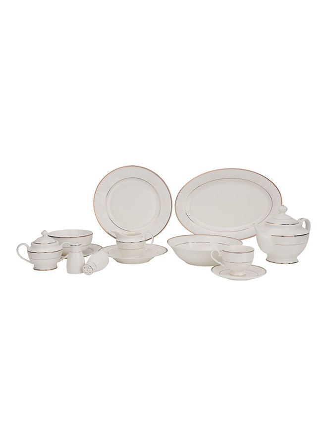 Premium Fine Bone Dinner Set, 83pcs Plates & Bowls, RF11045 | Eco-Friendly Dinner Set | Plates, Dishes, Bowls, Cup, Saucer, Tea Set, Service For 12 Autumn