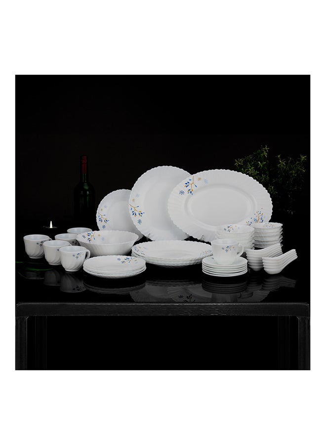 50 Pcs Opalware Dinner Set, RF10202 | Assorted Design | Lightweight, Beautiful Design Opal Dishes Sets Service for 6 Purple