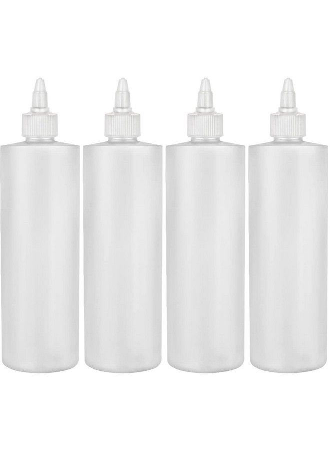 Condiment Squeeze Bottles 16 Oz Empty Squirt Bottle With Twist Top Cap Leak Proof Great For Ketchup Mustard Syrup Sauces Dressing Oil Arts And Crafts Bpa Free Plastic 4 Pack