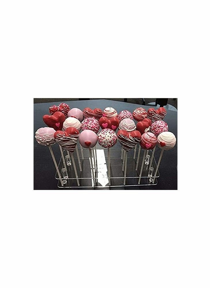 Cake Pop Display Stand, 21 Hole Clear Acrylic Lollipop Holder Weddings