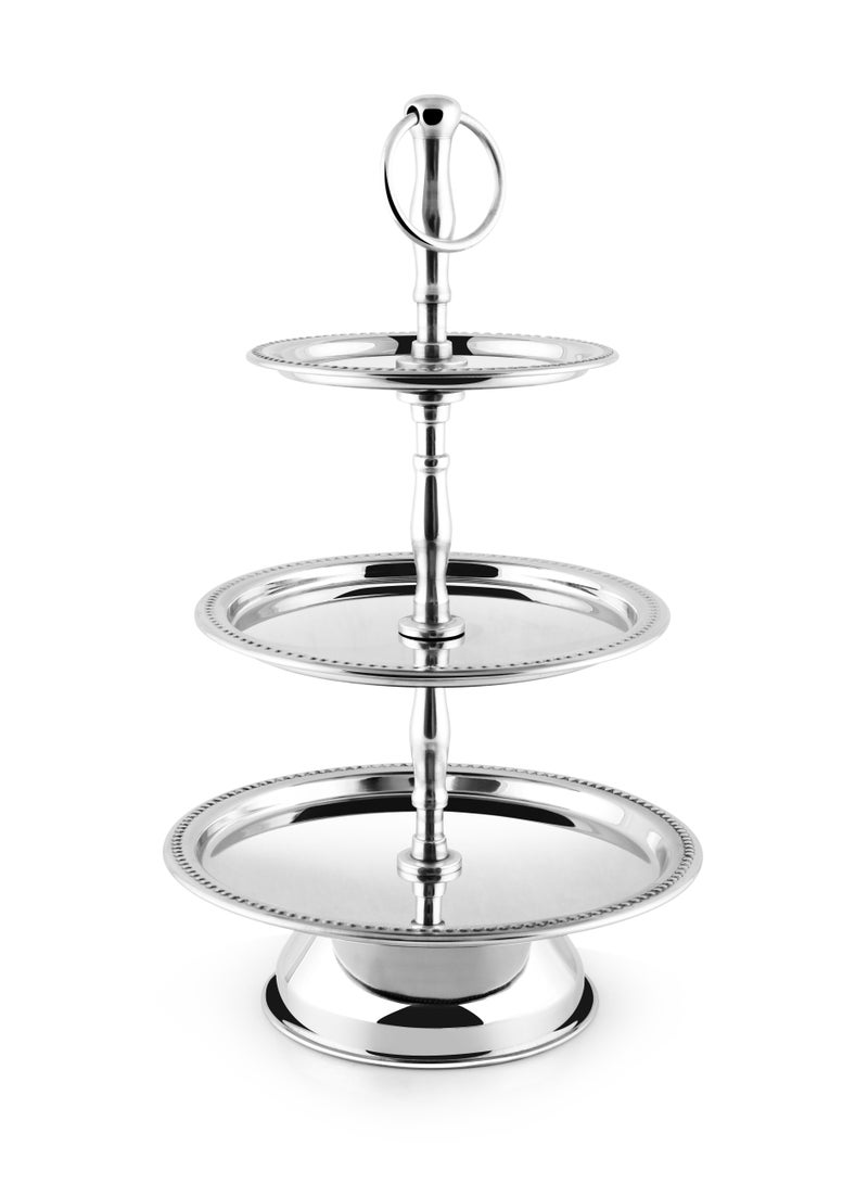 Stainless Steel Tray Dessert Stand Pastry Stand Cake Stand Serving Platter Serving Plate Tray 3 TIER