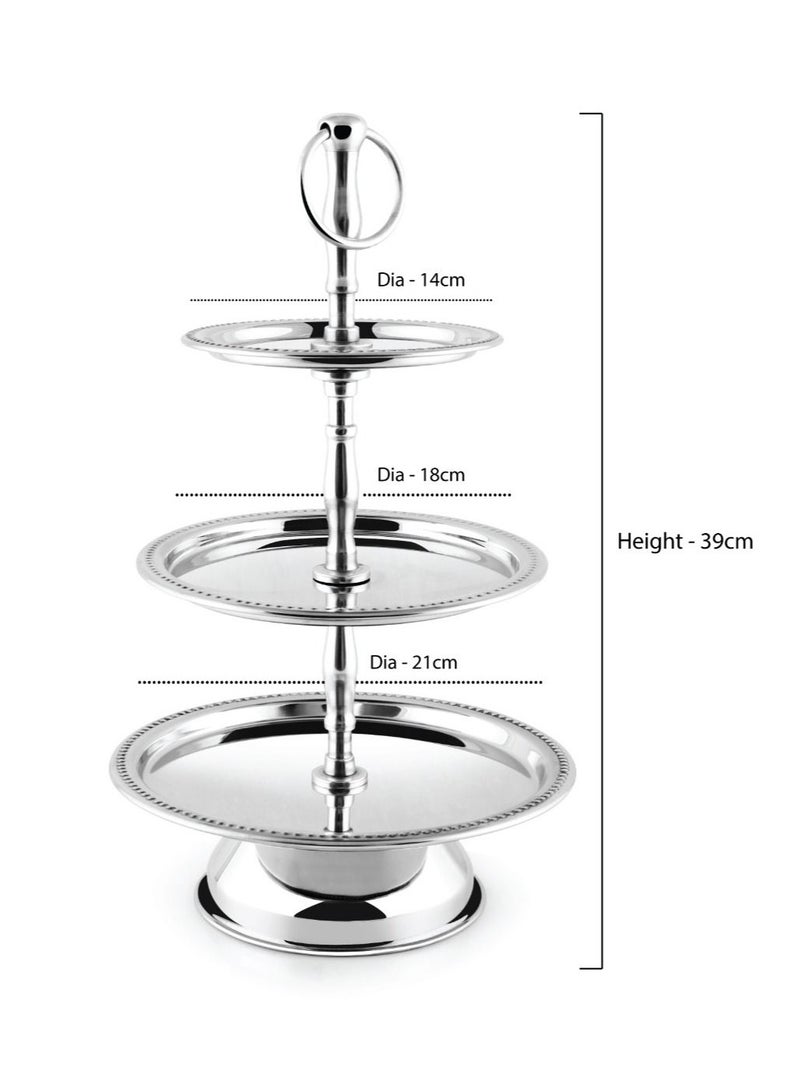 Stainless Steel Tray Dessert Stand Pastry Stand Cake Stand Serving Platter Serving Plate Tray 3 TIER