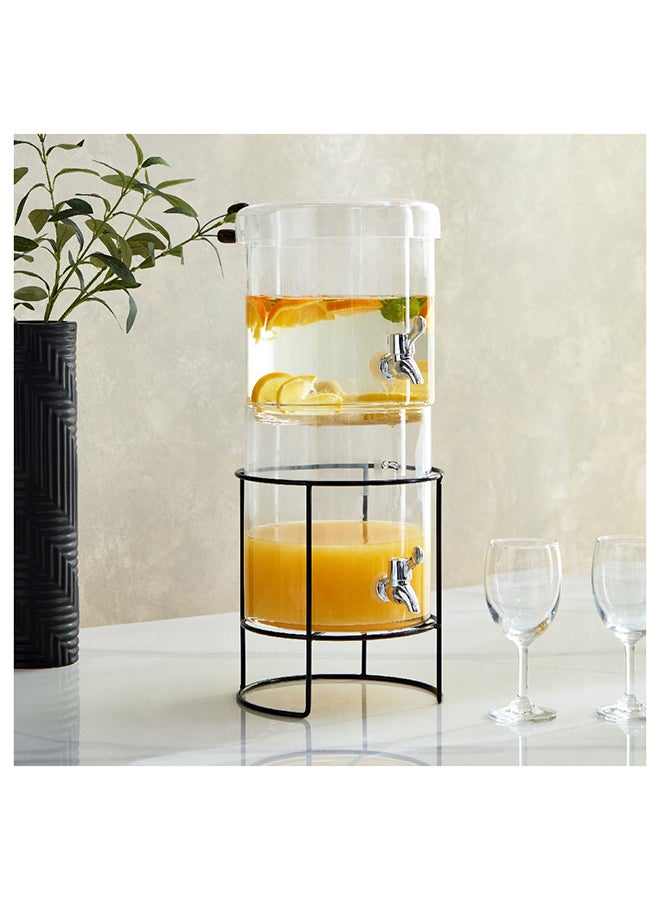 Coolers 2-Piece Glass Dispenser Set 22.6x56.6x22.6 cm