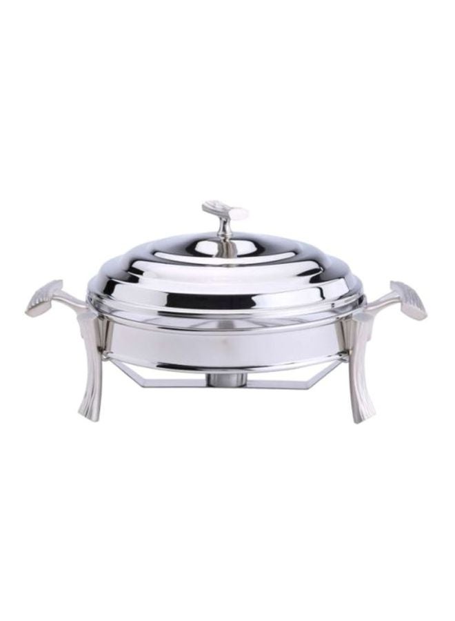 Stainless Steel Round Warmer Silver 2.5Liters