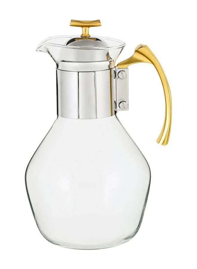 Set Of 10 Piece Onda Coffee/Tea Warmer Silver/Clear/Gold 1.2Liters