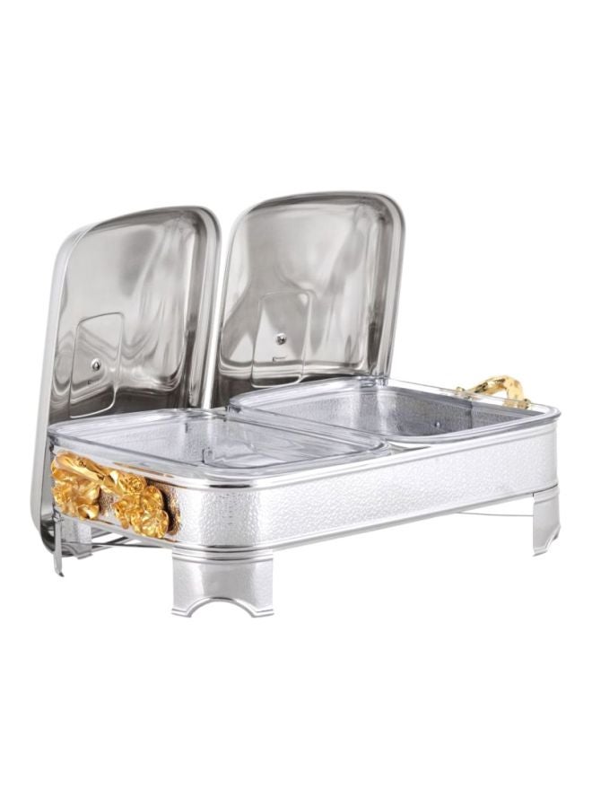 Wild Bush Stainless Steel Oblong Warmer Silver/Gold 3Liters