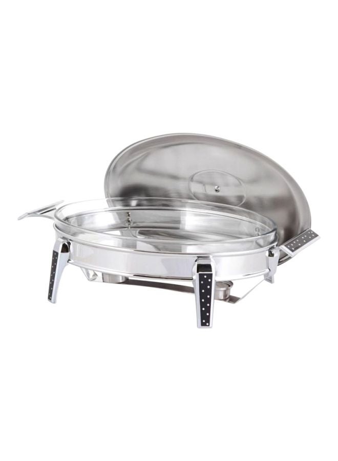 Brilliant Stainless Steel Oval Warmer Silver