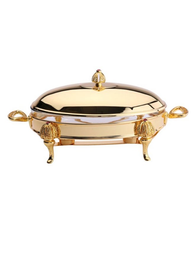 Royal Oval Food Warmer 3 Liters Gold