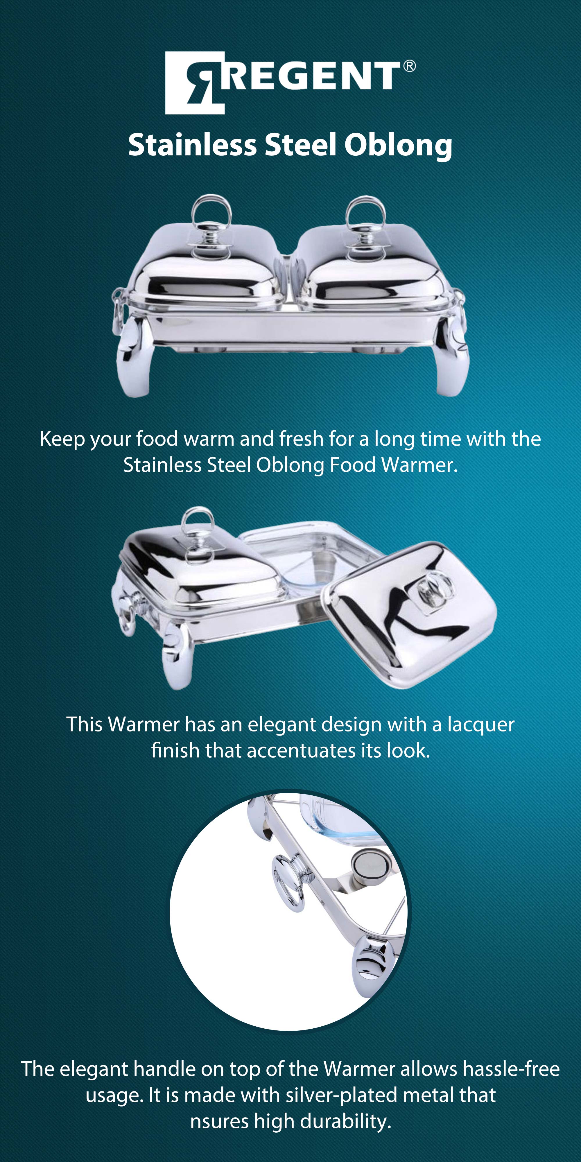 Stainless Steel Oblong Silver
