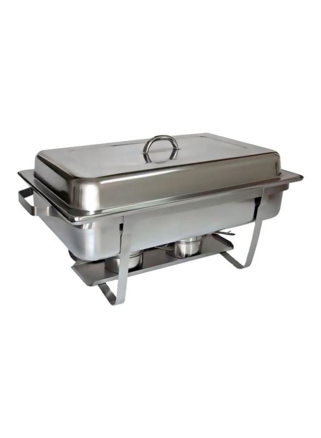 Stainless Steel Chafing Dish With Lid Silver 9Liters