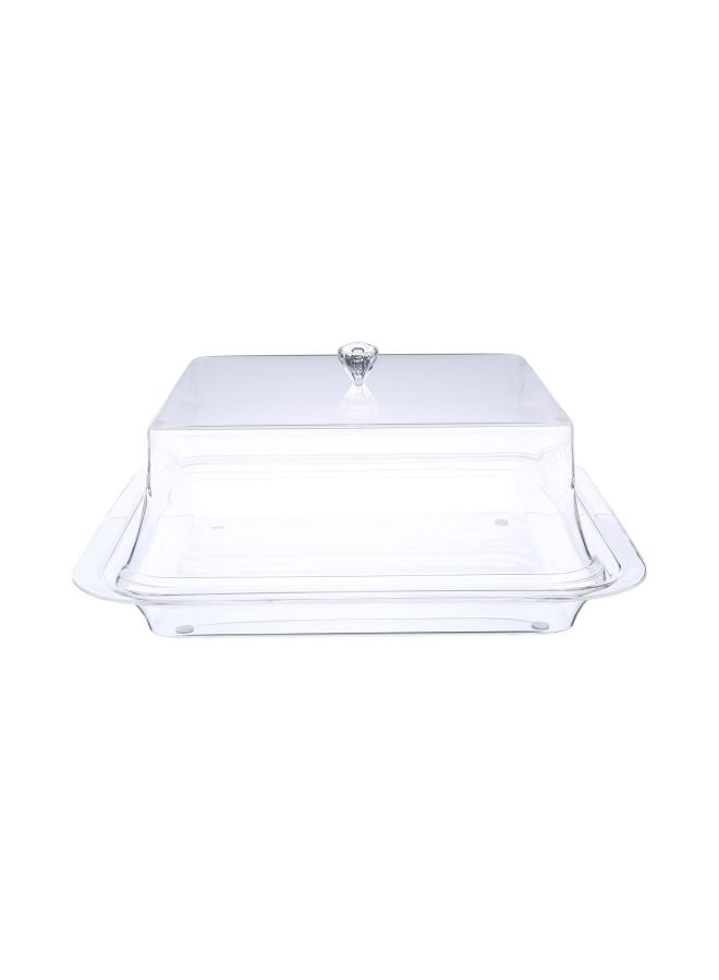 Square Cheese Dome Clear 32.5cm