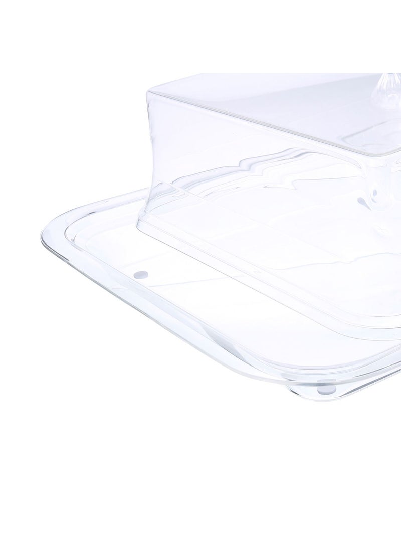 Square Cheese Dome Clear 22cm