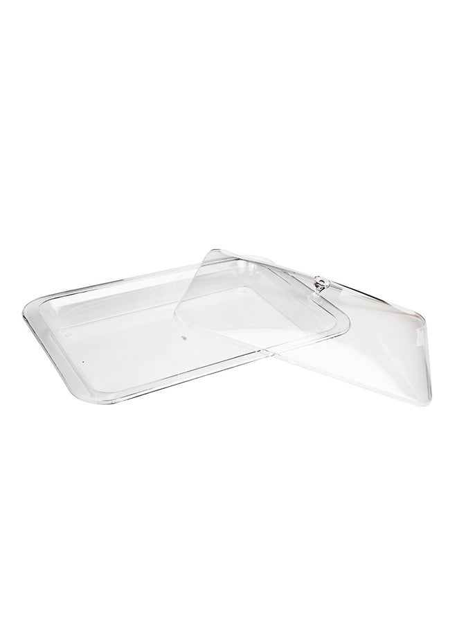 Rectangular Cheese Dome Large Clear 46.5cm