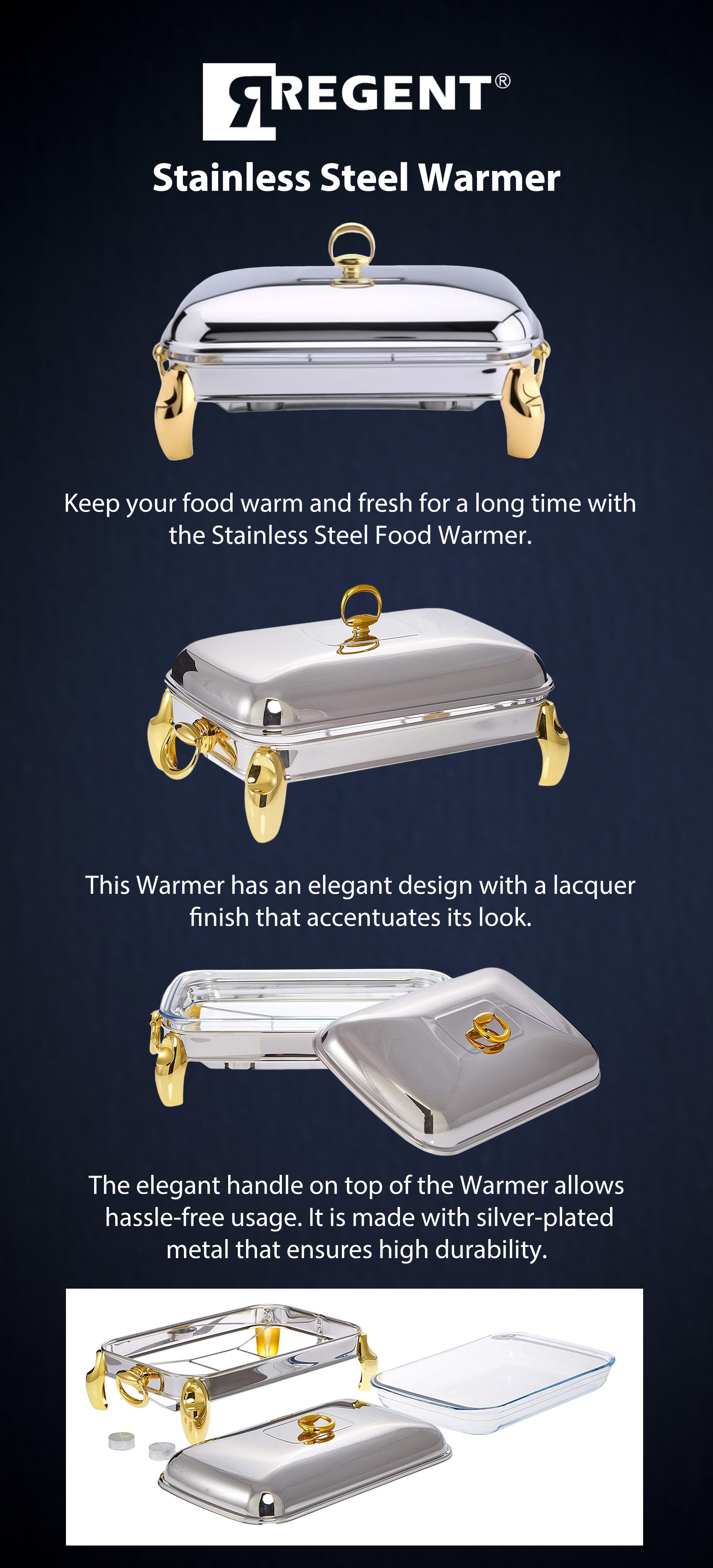 Stainless Steel Warmer Silver