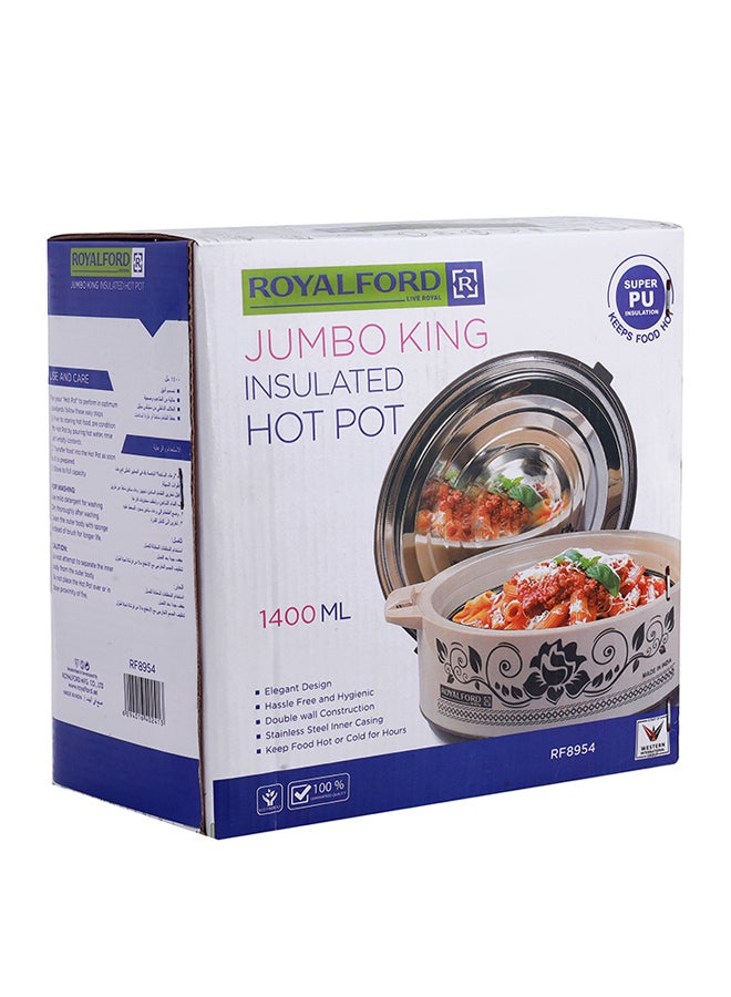Jumboking Insulated Hot Pot White/Grey