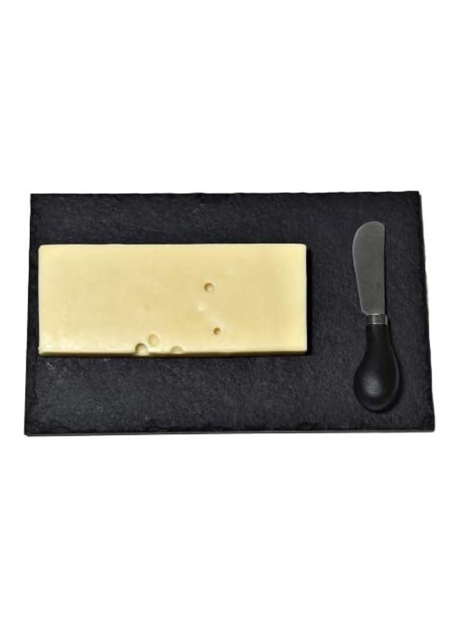 Black Slate Serving Plate black 26 x 16 x 1cm