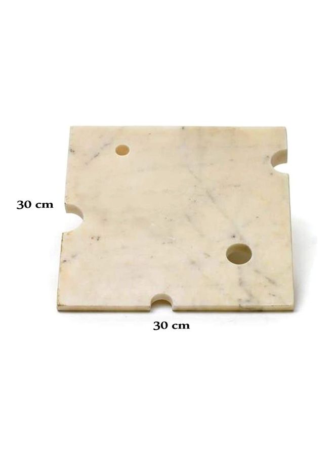 White Marble Cheese Board white 30 x 30 x 2cm