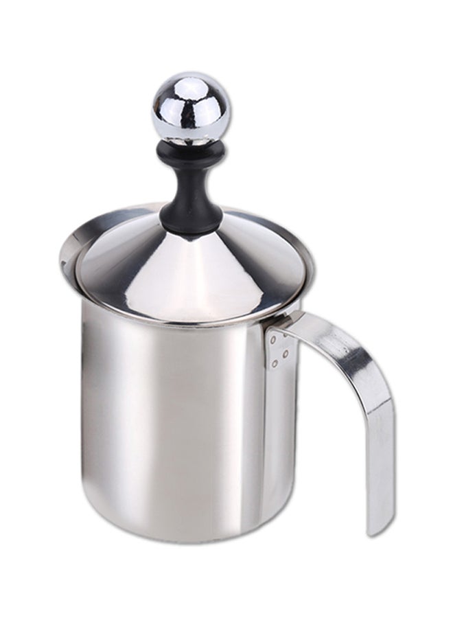 DIY Stainless Steel Double Mesh Milk Foamer Silver 18x13x9cm