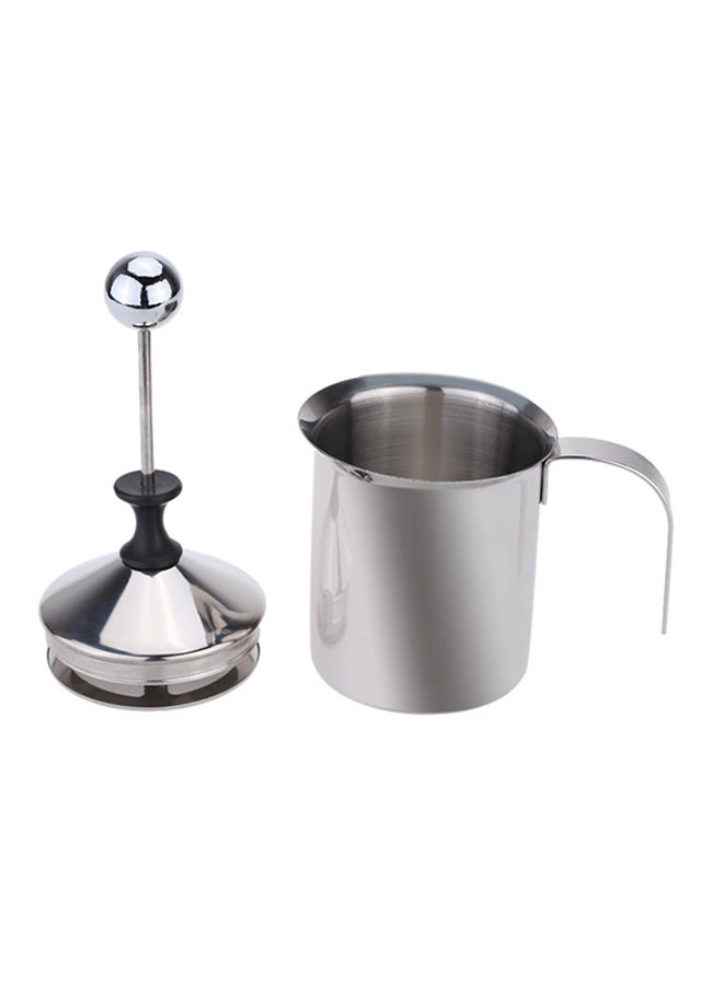 DIY Stainless Steel Double Mesh Milk Foamer Silver 18x13x9cm