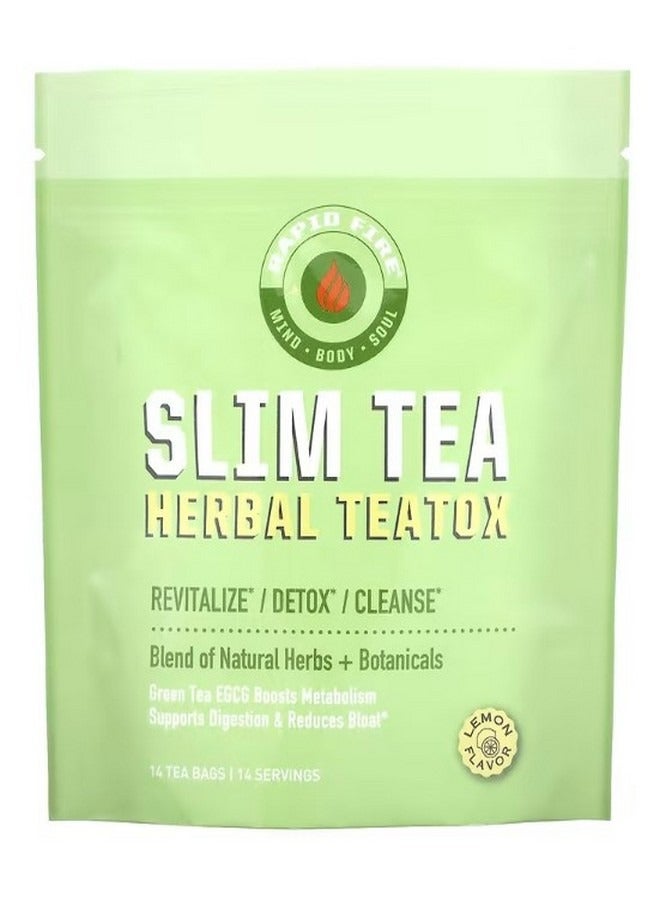 SlimTea  Herbal Teatox  Lemon  14 Tea Bags