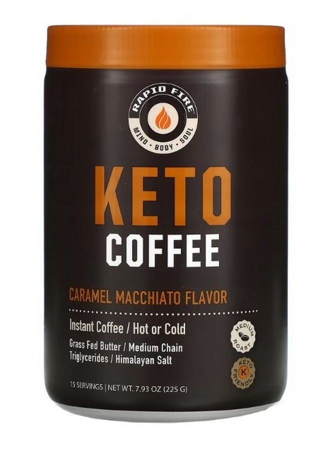Keto Coffee  Caramel Macchiato  Instant  Medium Roast  7.93 oz  225 g