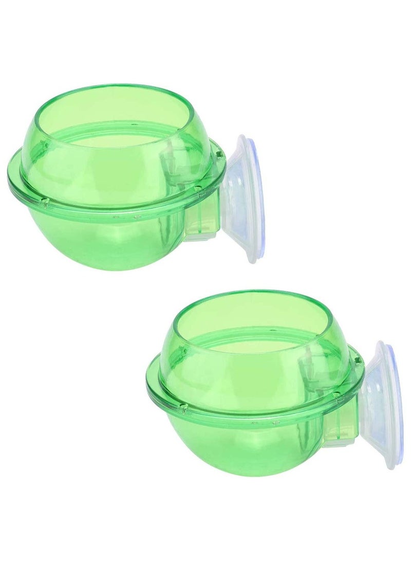 Reptile Food Water Bowl, 2 Pieces Reptile Feeding Bowl Reptile Feeder Suction Cup,for Small Animal Feeding Anti-Escape Lizard Chameleon Gecko, for Lizard Or Other Small Pet Amphibian Feeder