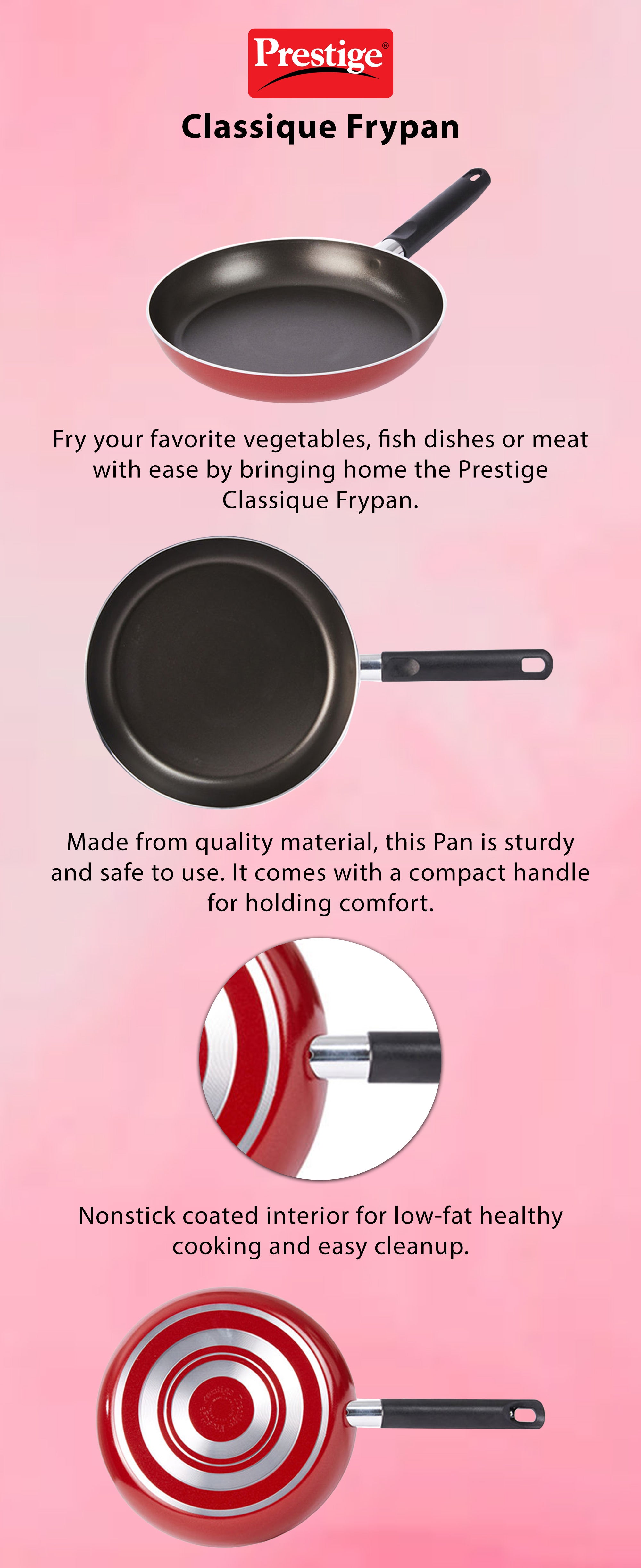 Classicque Fry Pan Red 24cm