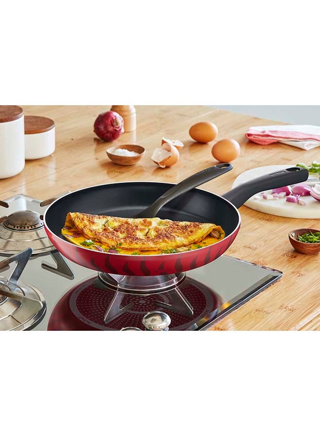 G6 Tempo Flame 32 Cm  Frypan, Non-Stick Aluminium Red/Black 32cm