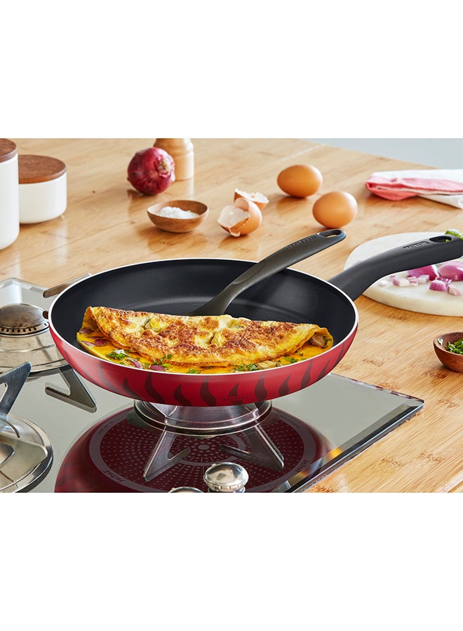 G6 Tempo Flame 24 Cm  Frypan, Non-Stick, Red, Aluminium Black/Red 24cm