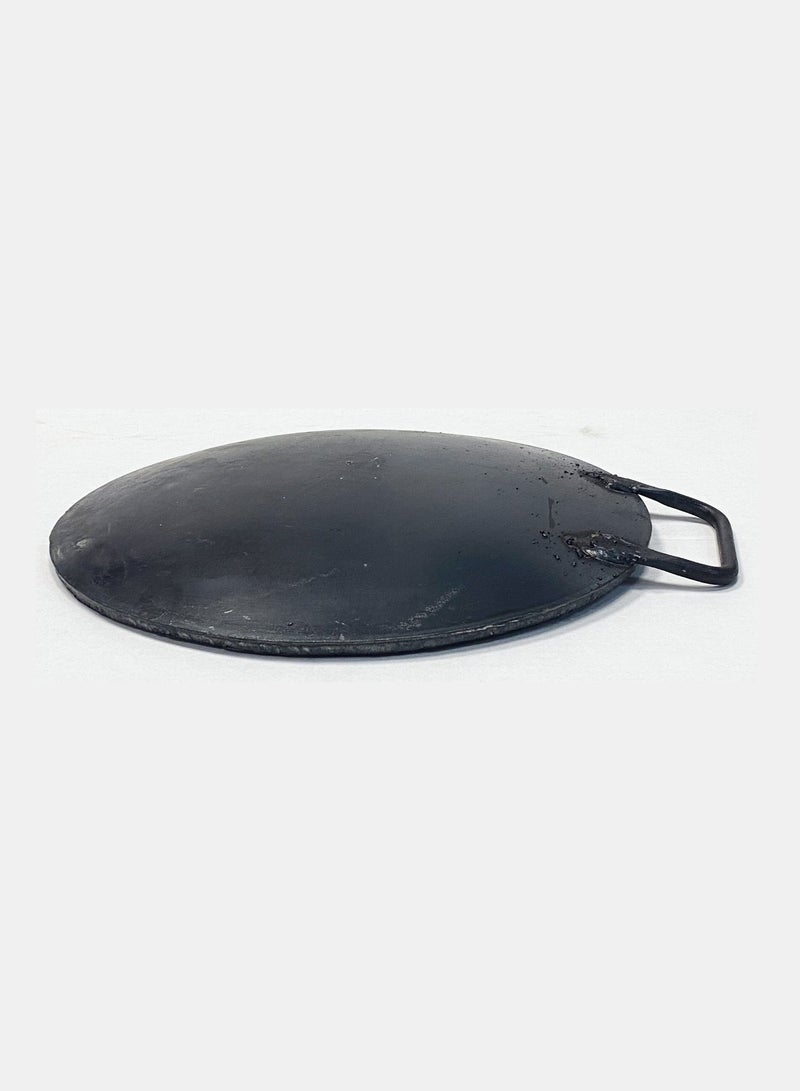 Iron Concave Dosa Tawa Heavy Guage with Handle 28cm X 10mm Black