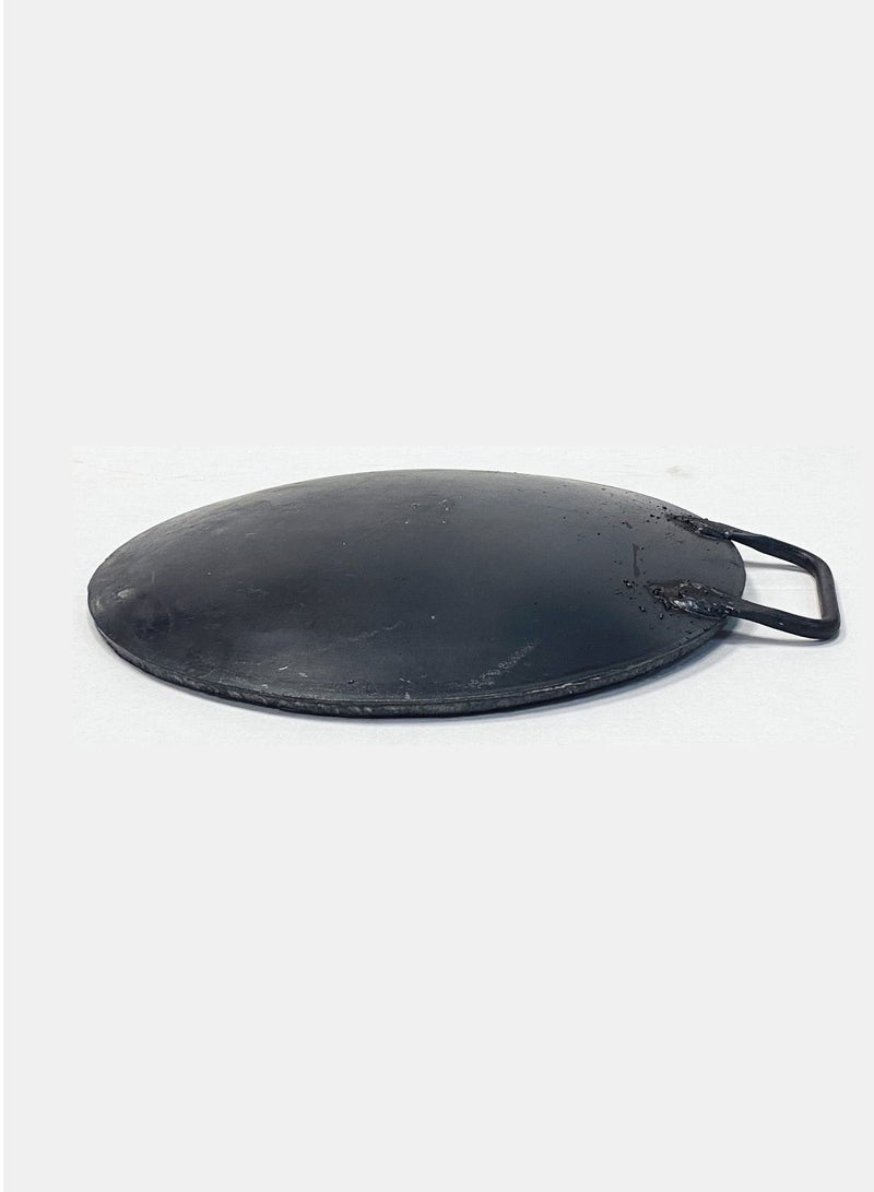 Iron Concave Dosa Tawa Heavy Guage with Handle 26cm X 10mm Black