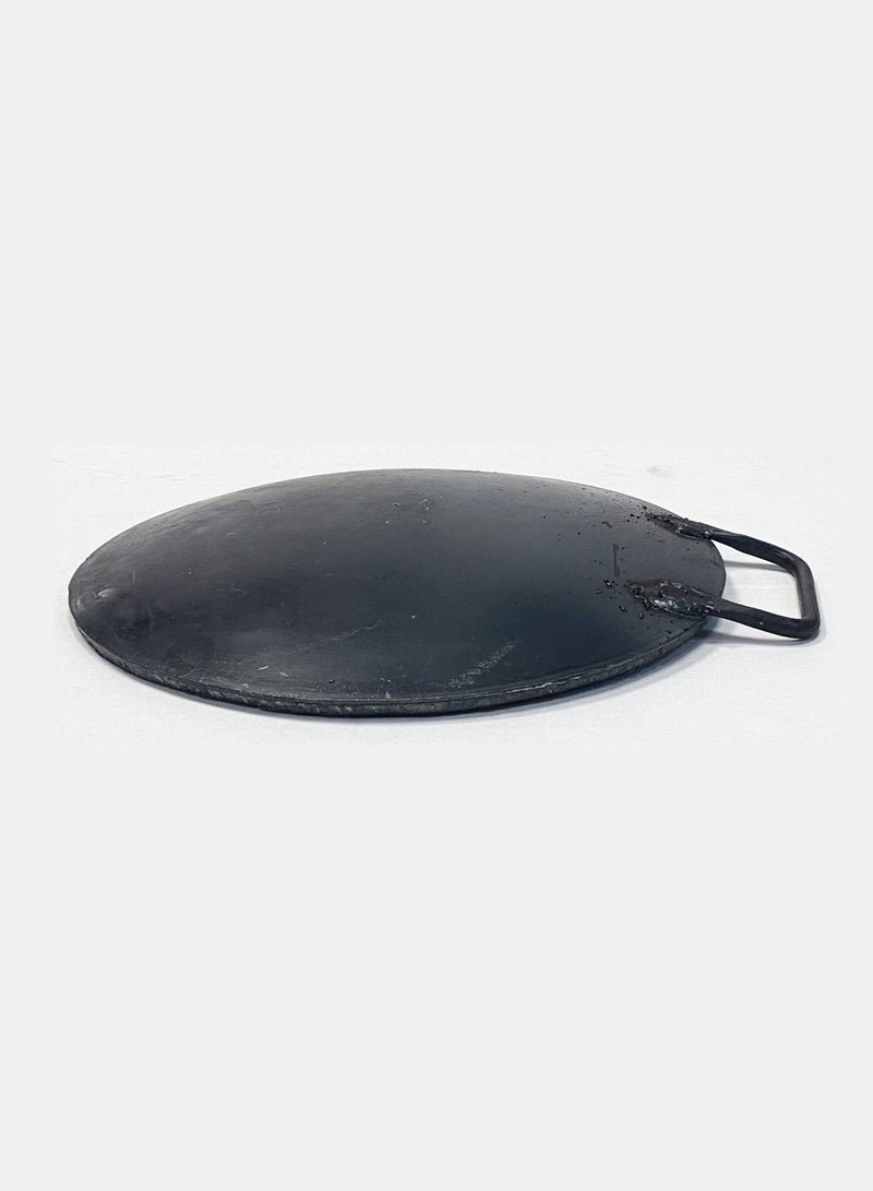 Iron Concave Dosa Tawa Heavy Guage with Handle 36cm X 10mm Black