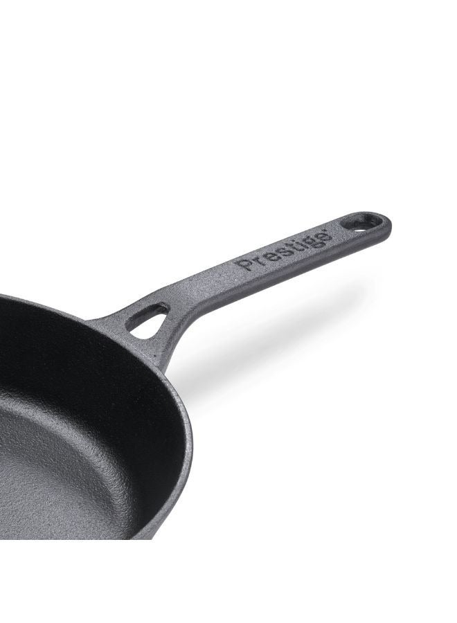 Prestige Cast Iron Fry Pan 20 cm | Cast Iron Skillet | Induction Frying Pan | Iron Fry Pan |  Pre-Seasoned Cast Iron Cookware PR48888