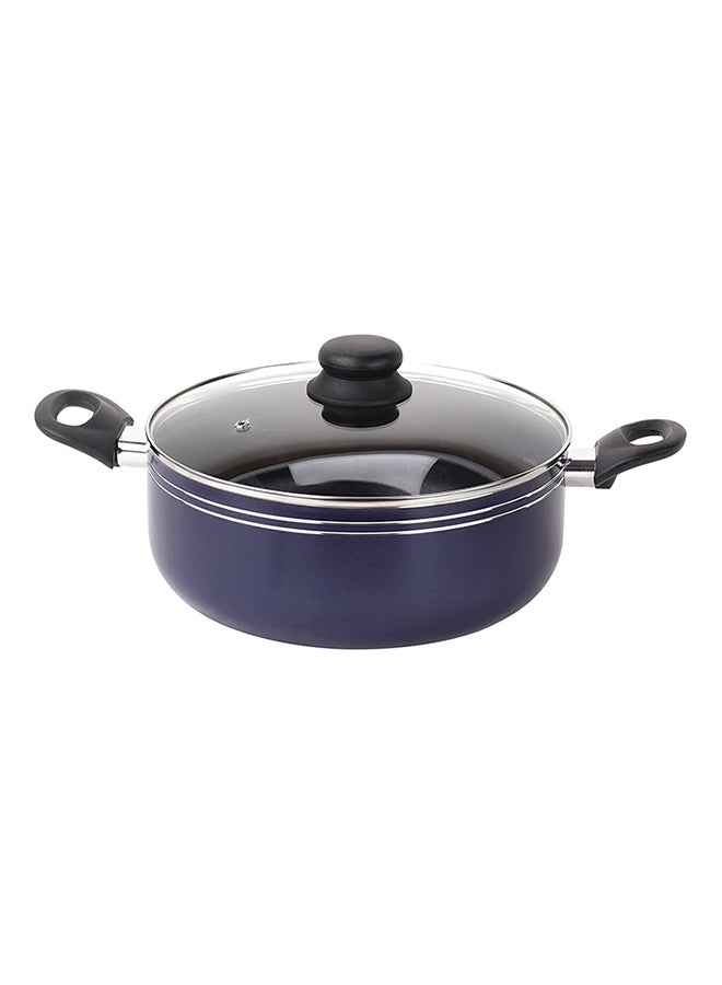 12-Piece Aluminium Cookware Set Black Casserole With Lid 26, Casserole With Lid 24, Wokpan 26, Tawa 30, Frypan 24, Frypan 26, Sauce Pan 16cm