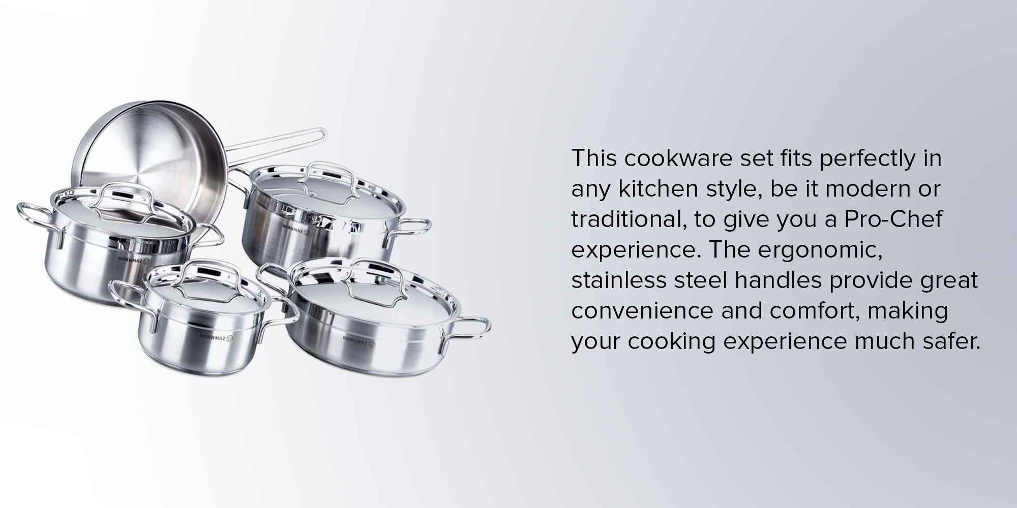 9-Piece Cookware Set Silver