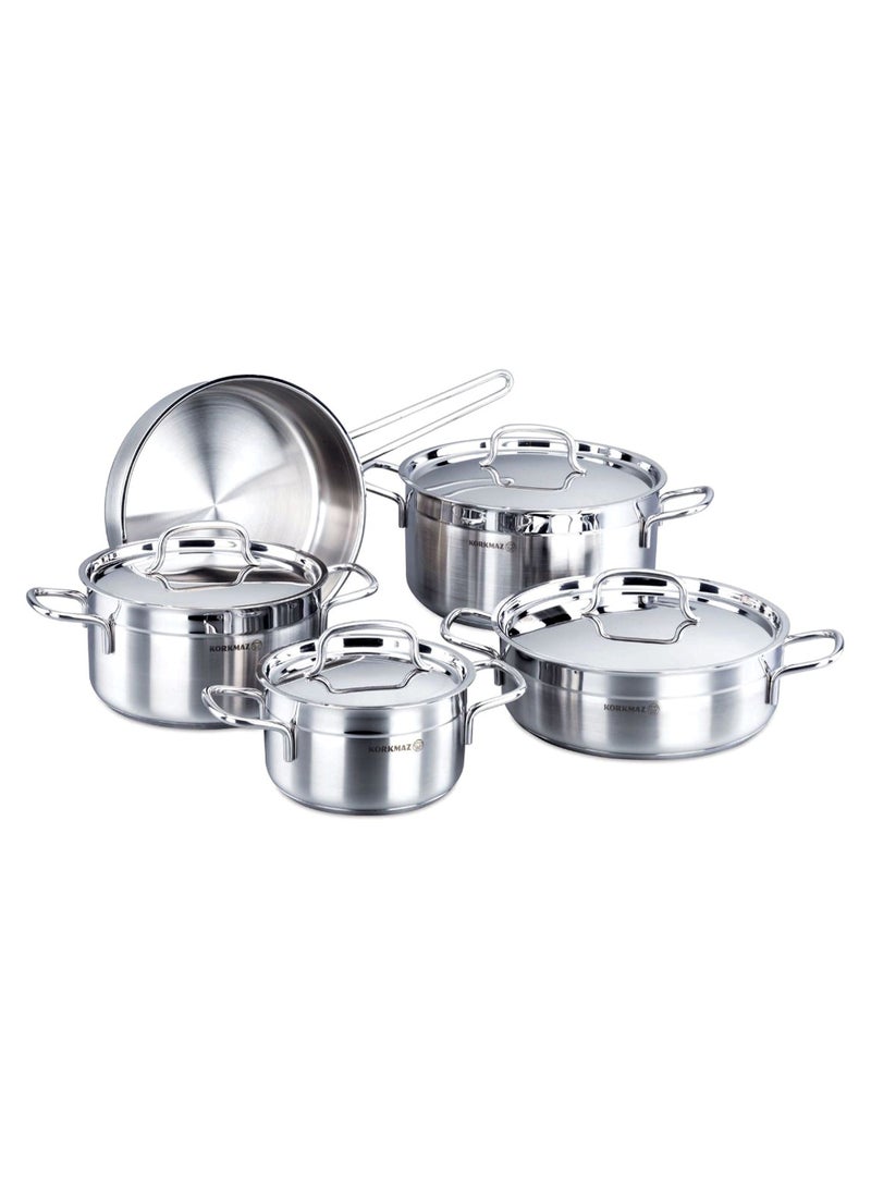 9-Piece Cookware Set Silver