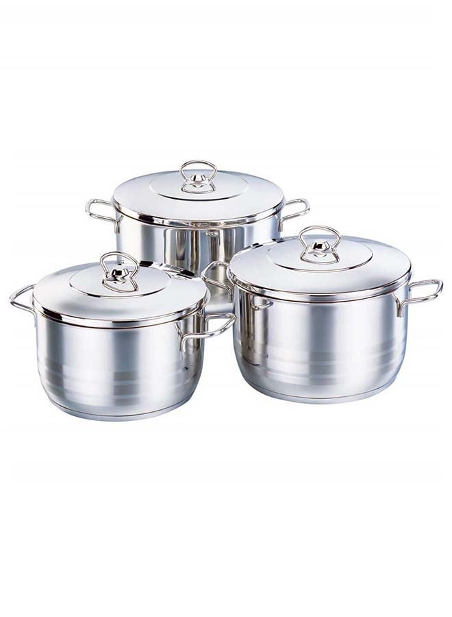 6-Piece Mega Plus Cookware Set Silver