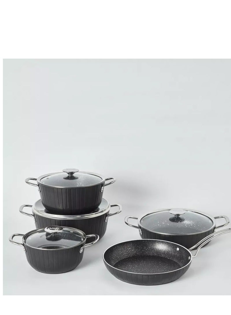 COLONNA  9PCS COOKWAR SET BLACK COLOR-MADE IN TURKEY