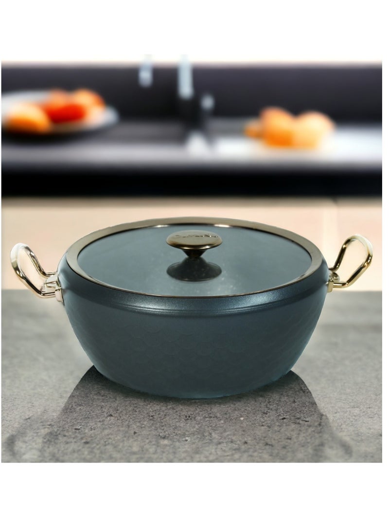 9pcs Granite Cookware set Mermaid Shape -Anthracite Color