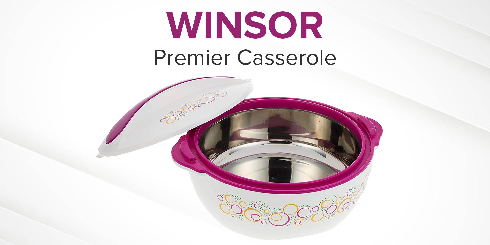 Premier Casserole White/Pink/Yellow 20Liters