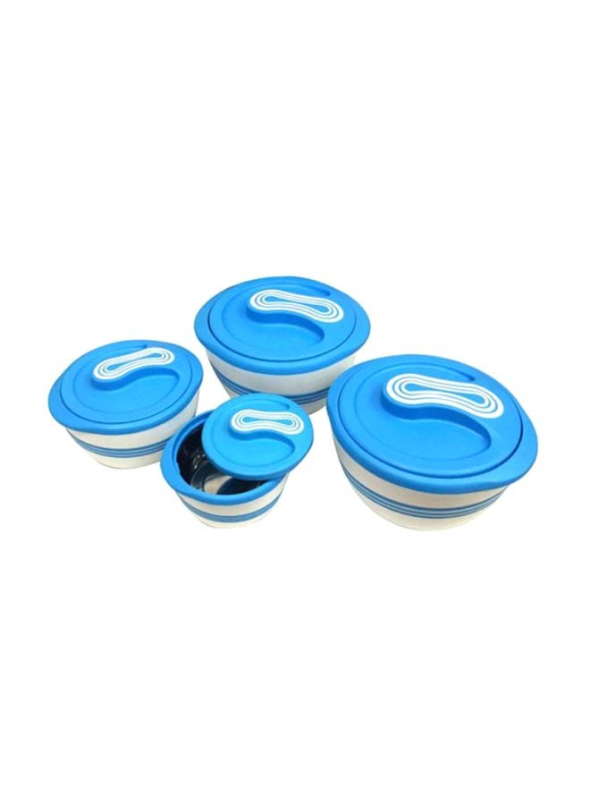 4-Piece Palazio Matt Casserole Set Blue 1st Casserole Dish 500, 2nd Casserole Dish 1000, 3rd Casserole Dish 1500, 4th Casserole Dish 2500ml