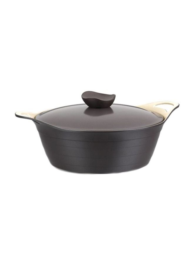 Low Casserole With Lid Black 3.5Liters