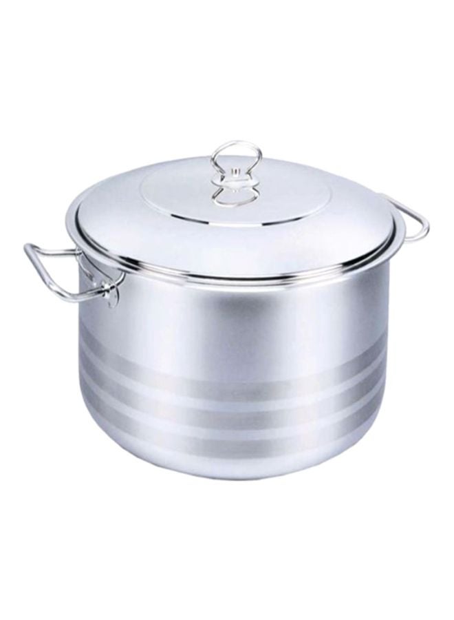 Sturdy And Durable Exclusive Shaped Lightweight Easy To Handle Alfa Casserole With Lid Silver 30x45cm
