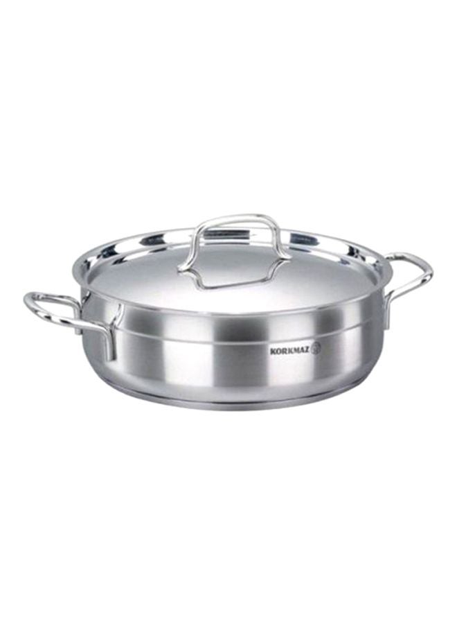 Alfa Short Cooker With Lid Silver 30x10cm