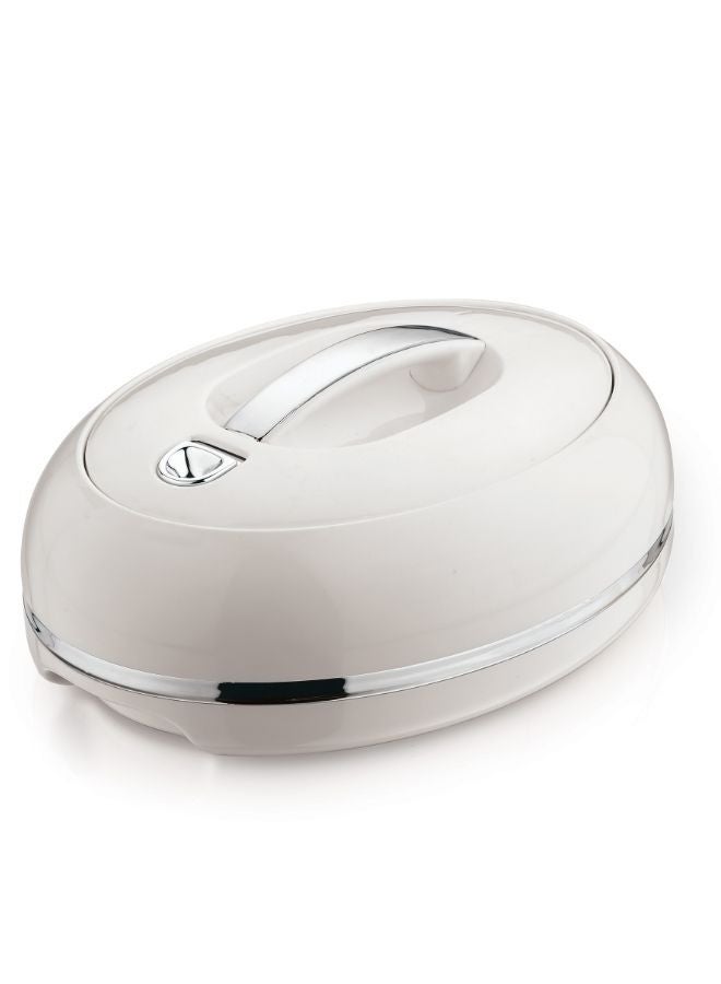 Winsor Omega Thermo Container 3000 ml | Insulated Stainless Steel Casserole 3L | Insulated Food Warmer | Perfect for your Dining Table - SILVER