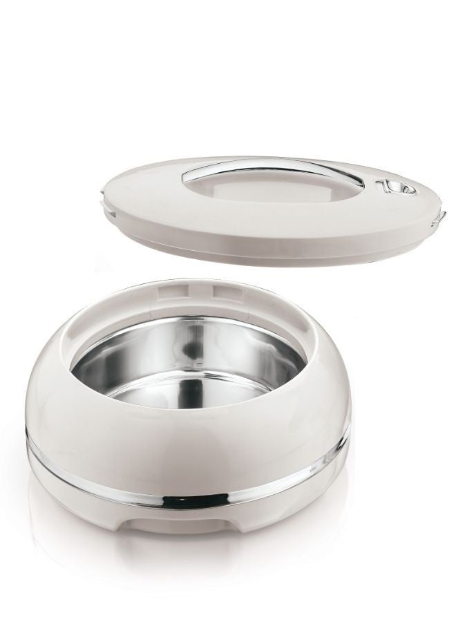 Winsor Omega Thermo Container 3000 ml | Insulated Stainless Steel Casserole 3L | Insulated Food Warmer | Perfect for your Dining Table - SILVER