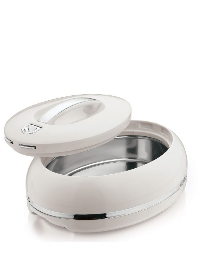 Winsor Omega Thermo Container 3000 ml | Insulated Stainless Steel Casserole 3L | Insulated Food Warmer | Perfect for your Dining Table - SILVER