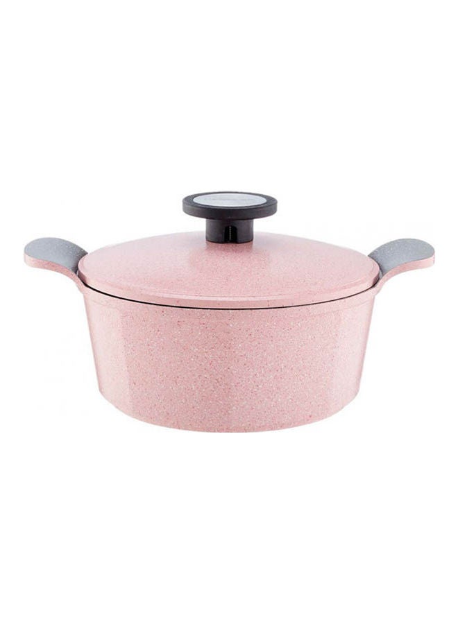 Granite Cooking Pot Pink 28cm