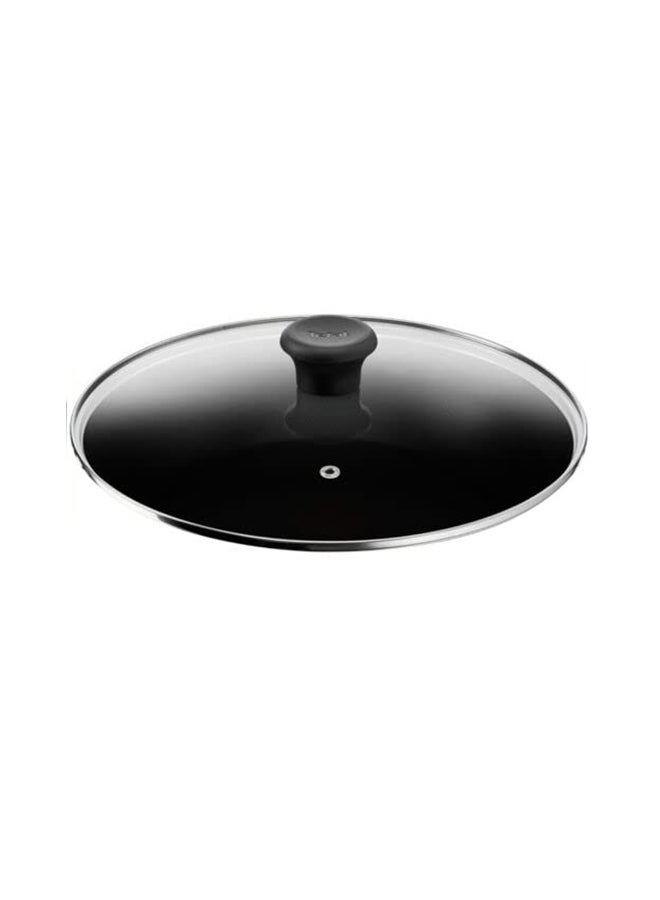 G6 Delicia Aluminium Non-Stick Kadai Pot With Glass Lid Black 28cm